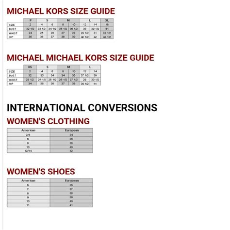 michael kors size guide shoes|michael kors sneakers size chart.